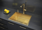 Превью картинка Металлическая мойка Paulmark NEXT-SKEW 58 UNI PM885844-BG Брашированное золото BG #5