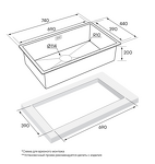 Превью картинка Металлическая мойка Paulmark ALLER 74 UNI PM807444-BG Брашированное золото BG #3