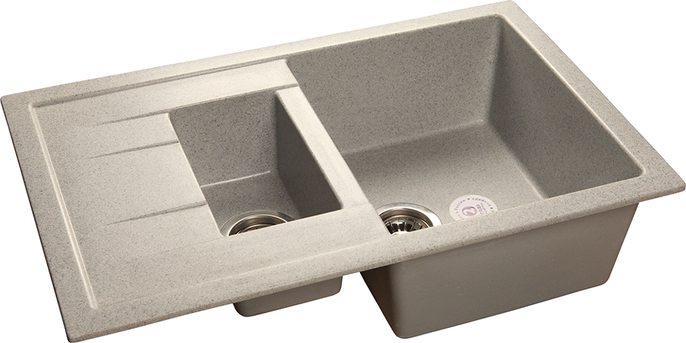 Фото Мраморная мойка GranFest QUADRO 775KL Серый