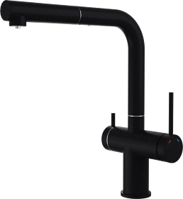 Картинка Rivelato BRENTA Г-обр. с краном питьевой воды D-35мм nero