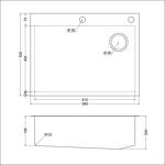 Превью картинка Металлическая мойка EMAR EMB-660(TOP) PVD Golden #5