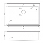 Превью картинка Металлическая мойка EMAR EMB-125A PVD Nano Dark #5