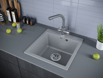 Превью картинка Кварцевая мойка Paulmark KANTE 50 PM105152-GRM Серый металлик #4