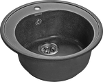Превью картинка Мраморная мойка GranFest RONDO 510 Графит #1
