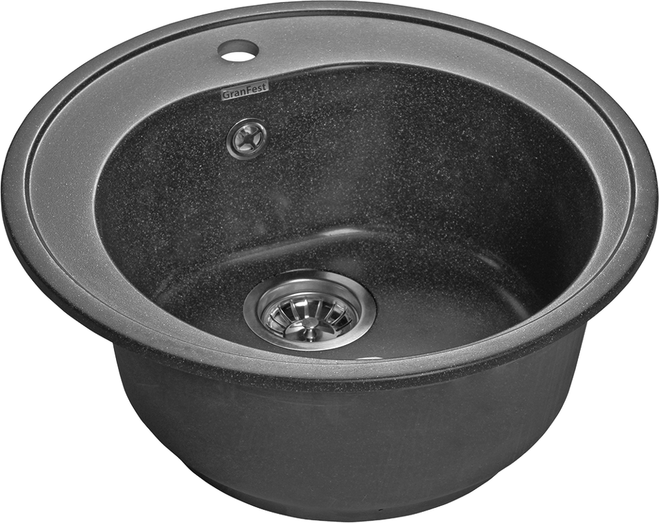 Фото Мраморная мойка GranFest RONDO 510 Графит