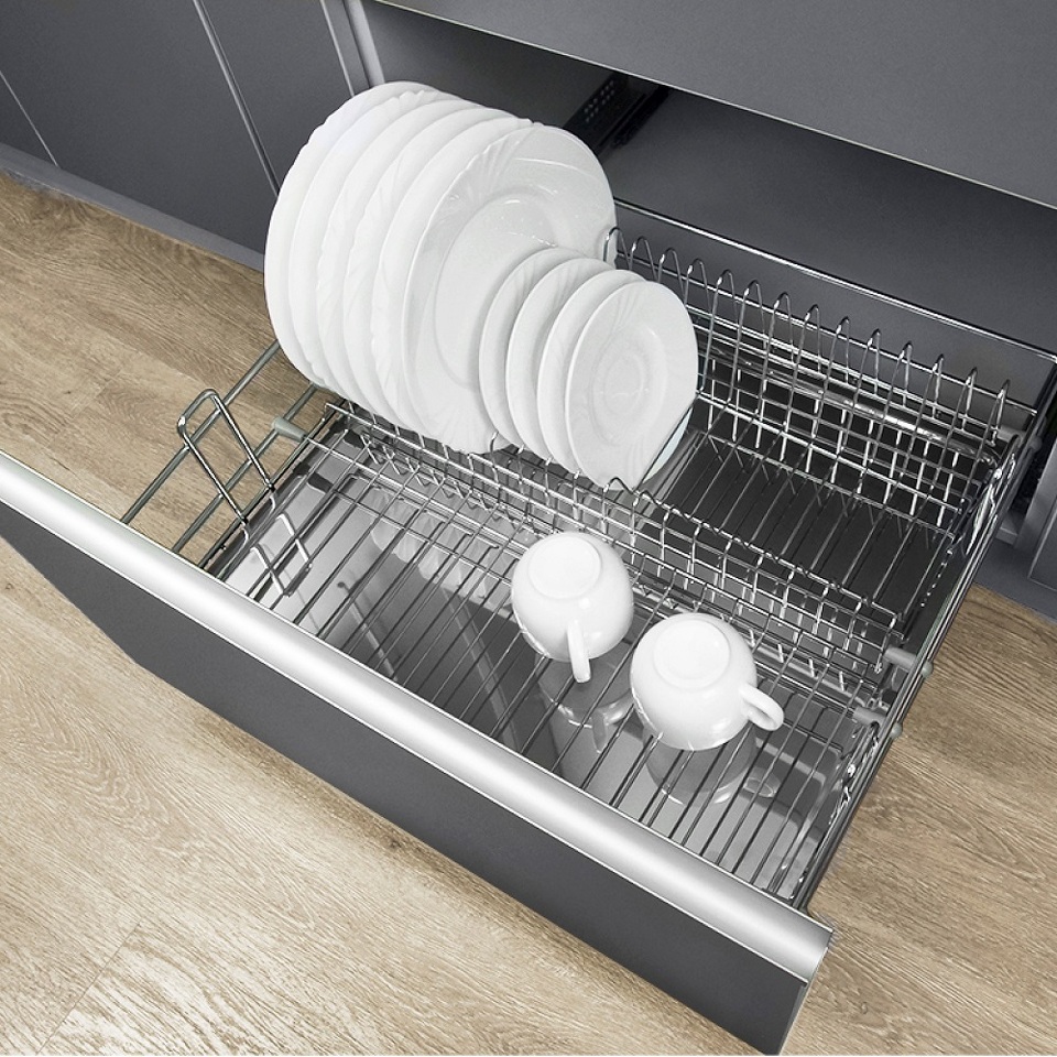 Фото Duslar Сушка QUADRO, выдвижной фасад 900 мм, хром