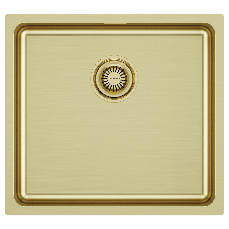 Фото Металлическая мойка Paulmark VISTA 48 UNI PM304844-LG Светлое золото