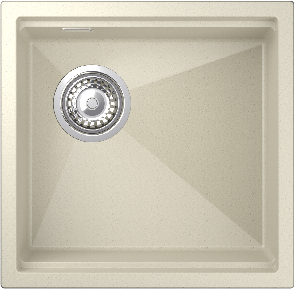 Фото Гранитная мойка Rivelato LINO 454-L 1-чаш 450*440 beige scuro