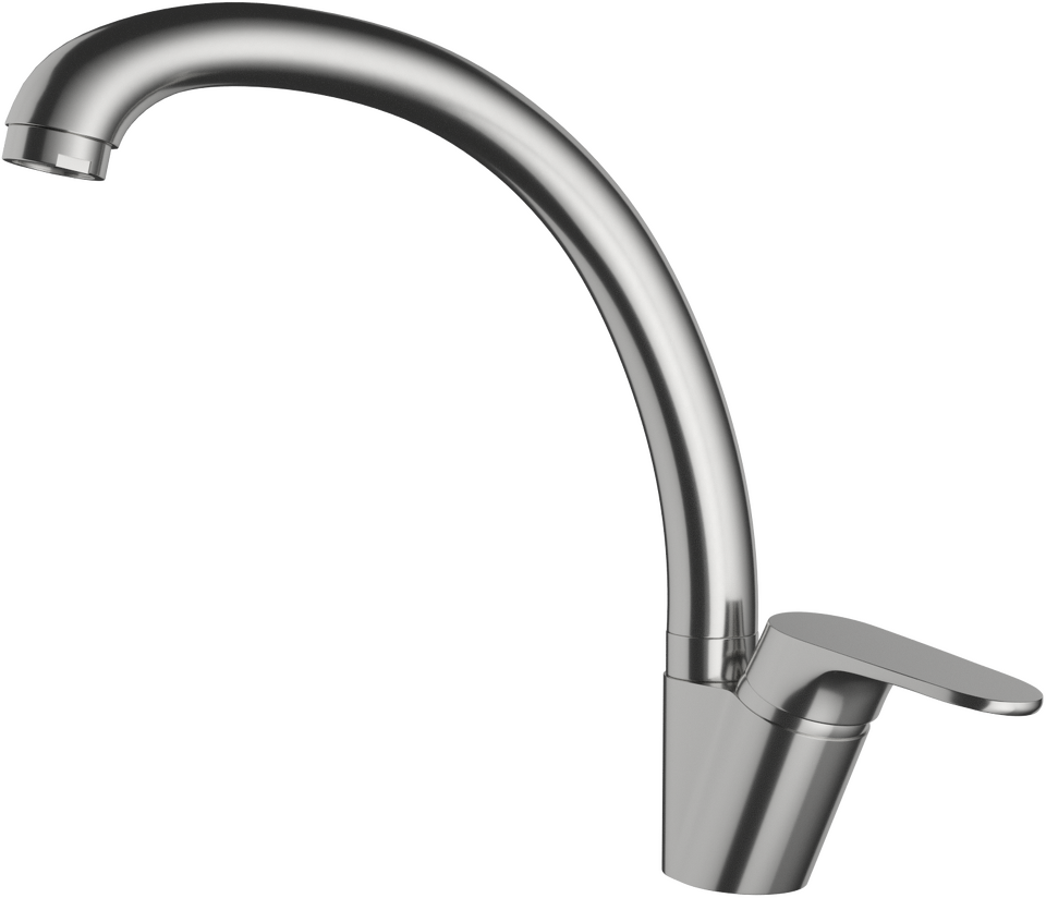 Фото Смеситель для кухни GranFest Z-3323 нержавейка  Нержавеющая сталь