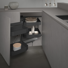 Картинка SIGE Волшебный уголок LEVEL PRO, выдвижной фасад 450 мм, левый, антрацит