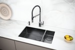 Превью картинка Металлическая мойка Paulmark NEXT 69/2S UNI PM226944-GMR Вороненая сталь GM #4