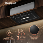 Превью картинка Полновстраиваемая вытяжка Weissgauff Aura 456 PB Black Glass #2