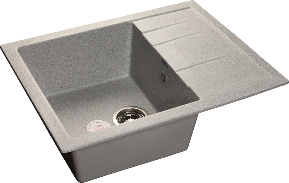 Фото Мраморная мойка GranFest QUADRO 650L Серый