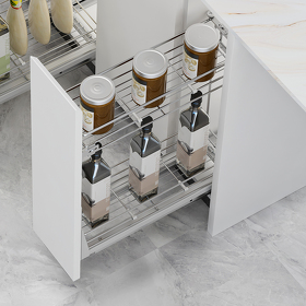 Картинка Duslar Бутылочница JESSI, выдвижной фасад 200 мм, хром