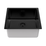 Превью картинка Гранитная мойка Paulmark YUNI 44 UNI YU44-MBN Матовый черный #3