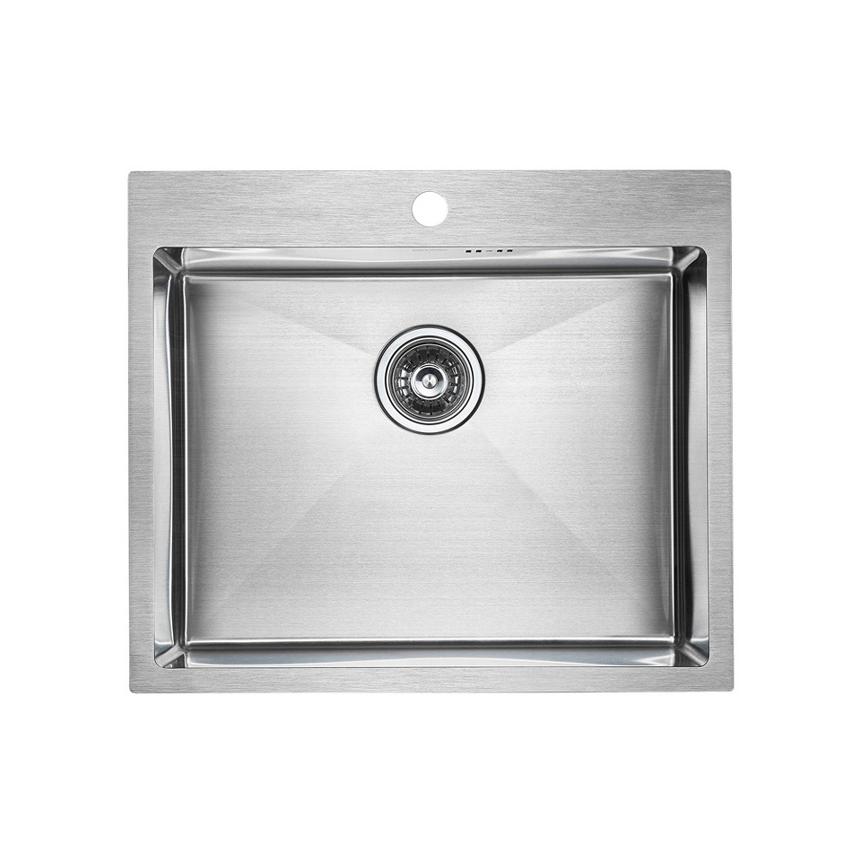 Фото Металлическая мойка Paulmark KRONER 59 PM215951-BS Брашированная сталь