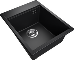 Превью картинка Гранитная мойка Rivelato TESORO 405 1-чаш 400*510 nero #2