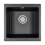 Превью картинка Кварцевая мойка Paulmark GERA 50 PM104546-BL Черный гранит BL #1