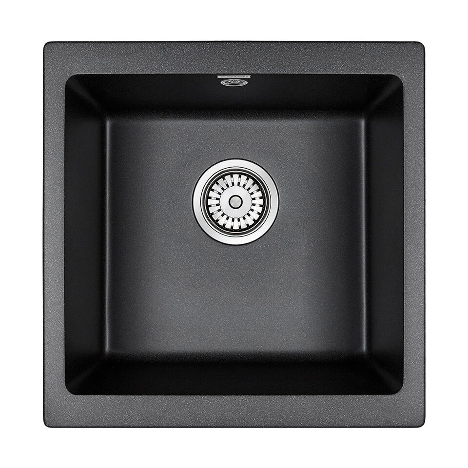 Фото Кварцевая мойка Paulmark GERA 50 PM104546-BL Черный гранит BL
