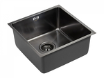 Превью картинка Металлическая мойка Paulmark VISTA 44 UNI PM304444-GM Вороненая сталь GM #3