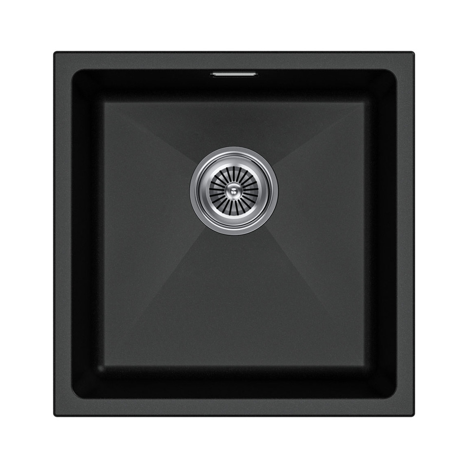Фото Гранитная мойка Paulmark LUMI 45 UNI LU45-BL Черный гранит BL