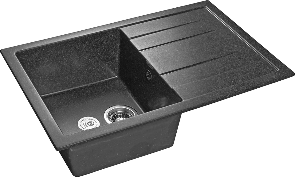 Фото Мраморная мойка GranFest QUADRO 780L Графит