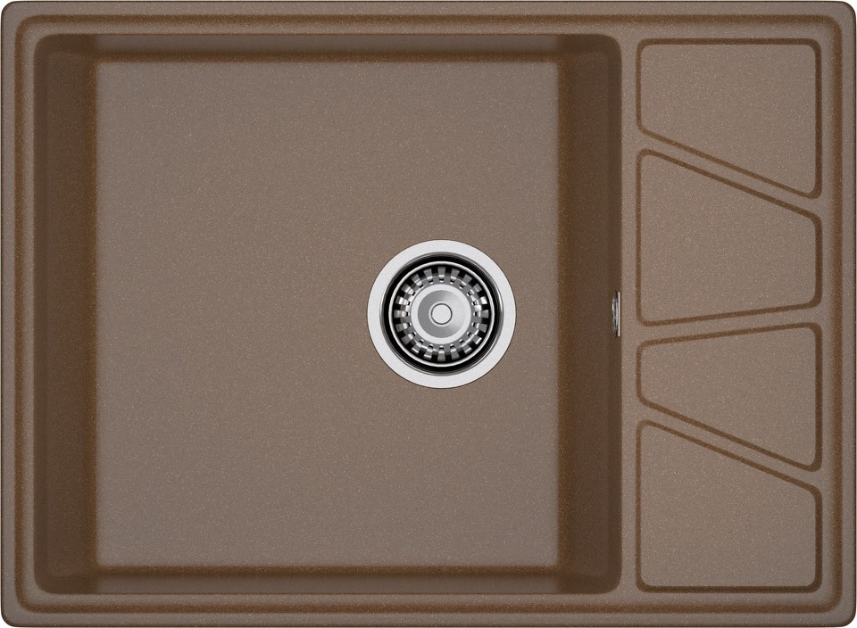 Фото Мраморная мойка GranFest VERTEX 680L Терракот