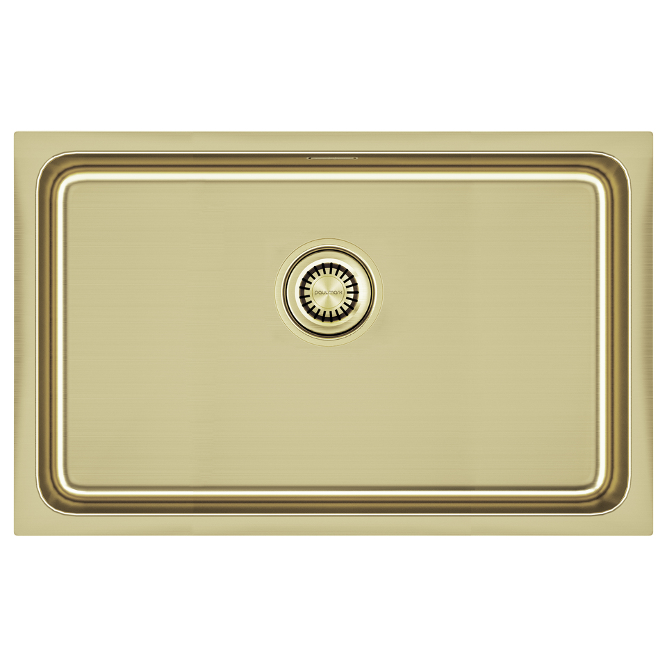 Фото Металлическая мойка Paulmark VISTA 74 UNI PM307444-LG Светлое золото