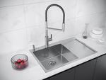 Превью картинка Металлическая мойка Paulmark KRONER-EDGE 78F PM777851-BSL Брашированная сталь #4