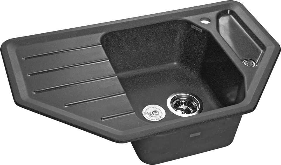 Фото Мраморная мойка GranFest CORNER 800E Графит