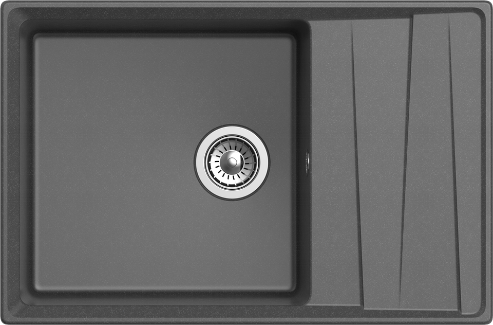Фото Мраморная мойка GranFest LEVEL 760L Графит