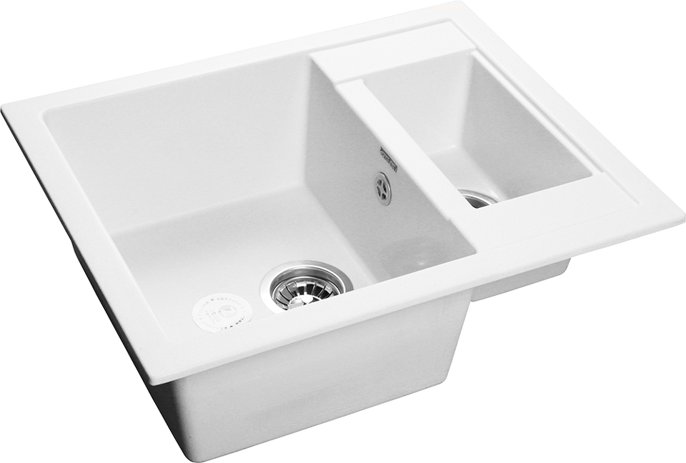 Фото Мраморная мойка GranFest QUADRO 610K Иней