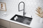 Превью картинка Смеситель для кухни Paulmark TORNADO To213402-GM Вороненая сталь GM #3