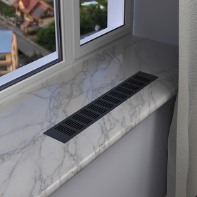 Картинка Duslar Решетка вентиляционная 500х80 мм, черный