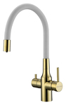 Превью картинка Смеситель для кухни Paulmark SALIX Sa213419-Gw Белый / золото #2