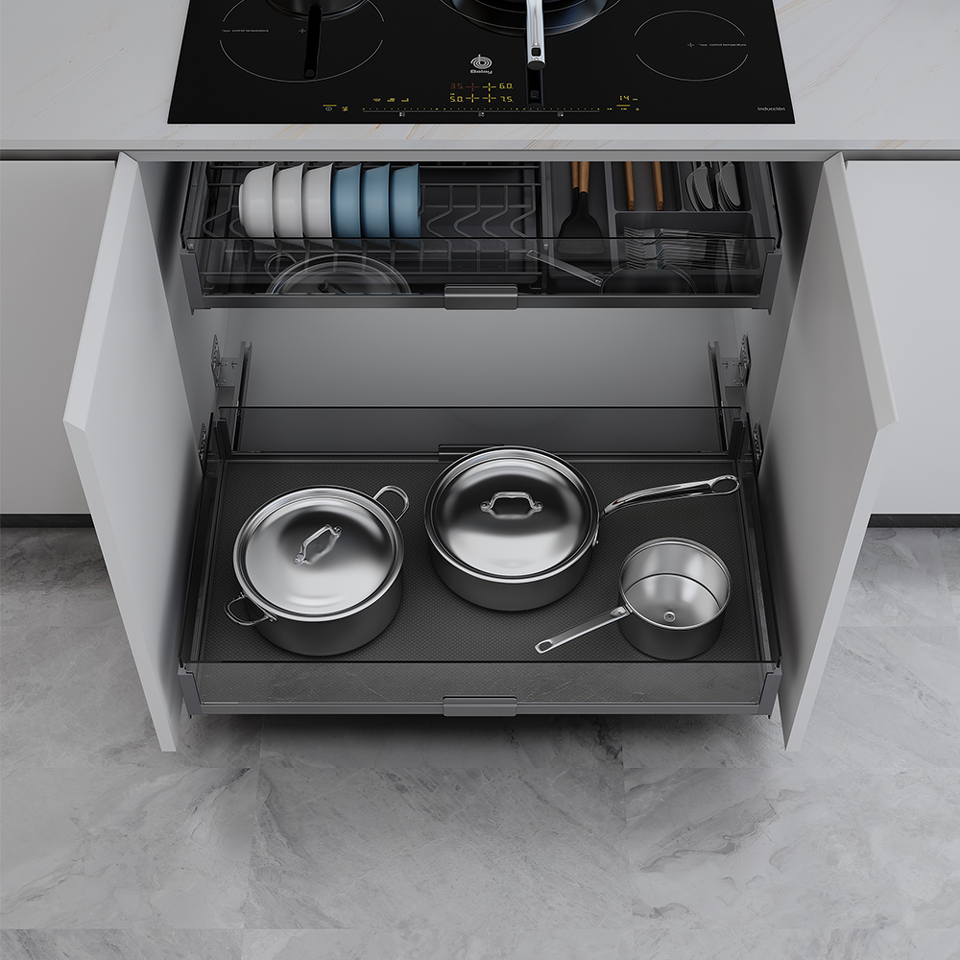 Фото Duslar Корзина MATRIX, распашной фасад 900 мм, антрацит