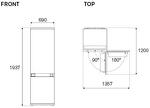 Превью картинка Встраиваемый холодильник с морозильной камерой Bertazzoni REF704BBNPTC #5