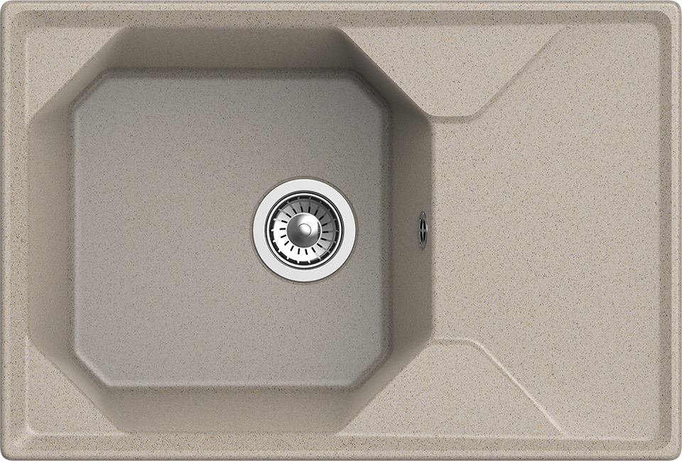 Фото Мраморная мойка GranFest UNIQUE 740L Песочный