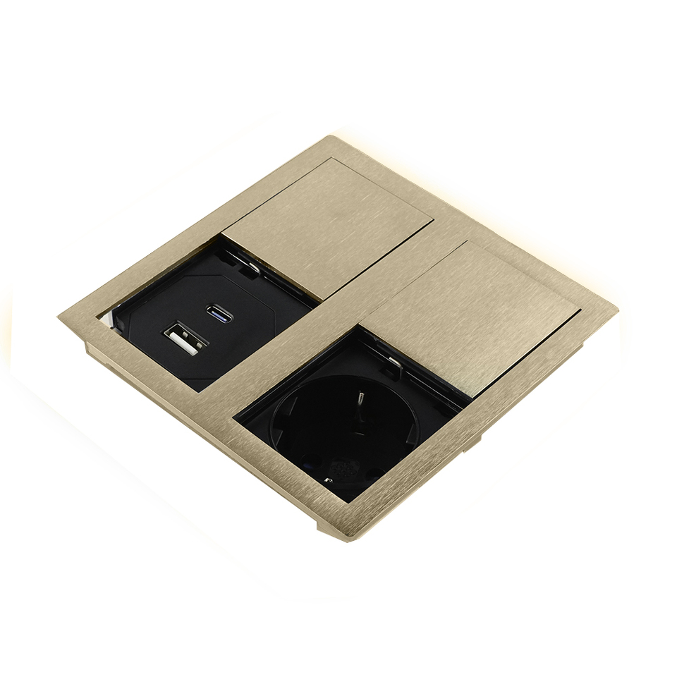 Фото ASA Розетка VERSAHIT USB, врезная, золото