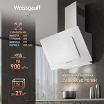 Превью картинка Наклонная вытяжка Weissgauff Zaurak 60 PB WH #2