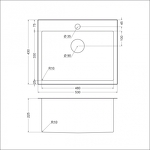 Превью картинка Металлическая мойка EMAR EMB-115 PVD Nano Golden #2