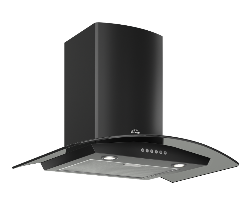 Фото Т-образная вытяжка  Elikor Аметист S4 60П-700-Э4Д черн/тонир