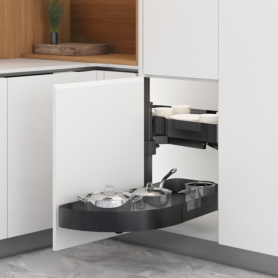 Фото Duslar Карусель MATRIX NOVAL, распашной фасад 450 мм, правая, антрацит