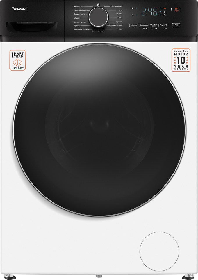 Фото Стиральная машина с фронтальной загрузкой Weissgauff WMD 4628 Inverter Steam