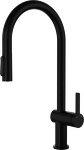 Превью картинка Смеситель для кухни Rivelato PORTO U-обр. с выдвижной лейкой и краном питьевой воды D-35мм antracite #1
