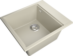 Превью картинка Гранитная мойка Rivelato TESORO 455-L 1-чаш 450*510 beige scuro #2