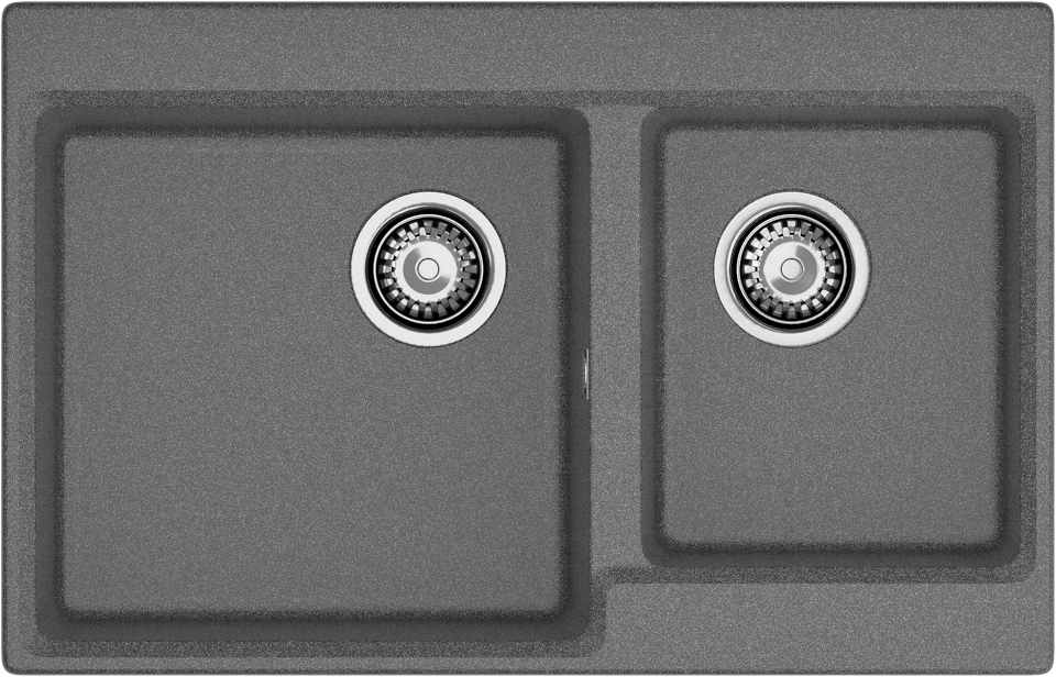 Фото Мраморная мойка GranFest LEVEL 780K Графит