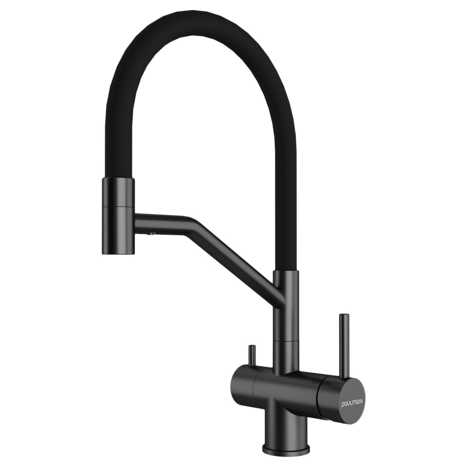 Фото Смеситель для кухни Paulmark RUBERT Ru213175-GM Вороненая сталь GM