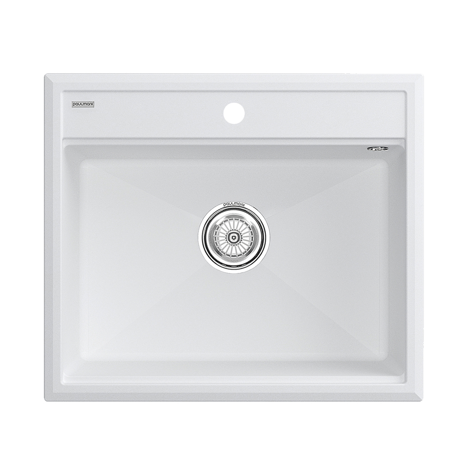 Фото Кварцевая мойка Paulmark STEPIA 60 PM115951-WH Белый матовый WH
