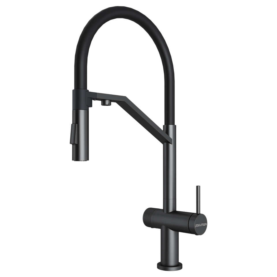 Фото Смеситель для кухни Paulmark ZENDER Ze213155-GM Вороненая сталь GM